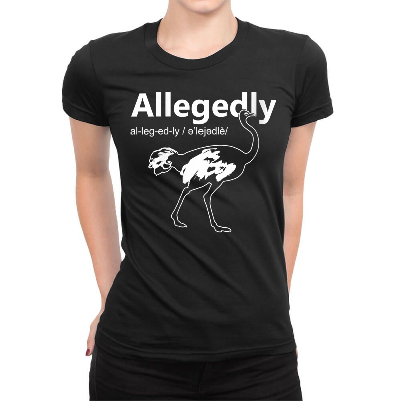 Womens Letterkenny Allegedly Ostrich V Neck T Shirt Ladies Fitted T-Shirt by ebonycry | Artistshot