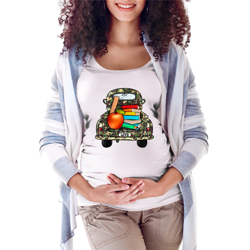 Farm Truck,back To School Maternity Scoop Neck T-shirt by JahusDesignShop | Artistshot