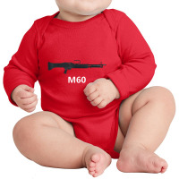 M60 Machine Gun Firearms American Military Vietnam Veteran Long Sleeve Baby Bodysuit | Artistshot