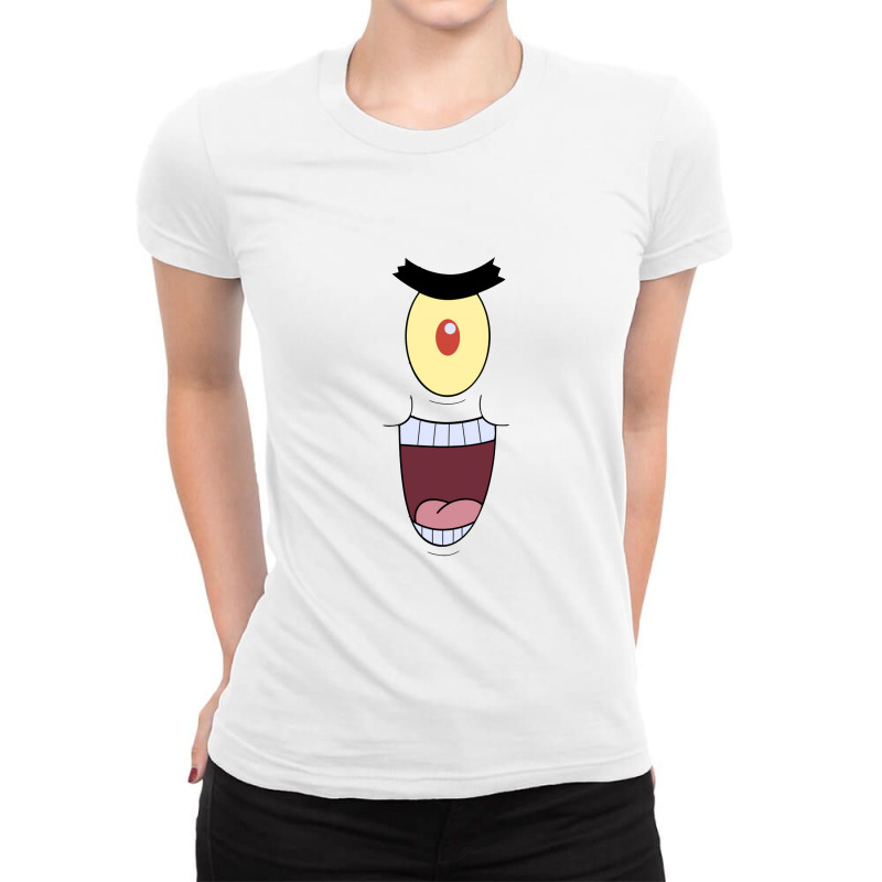 Grin Plankton Ladies Fitted T-Shirt by kerenajun | Artistshot