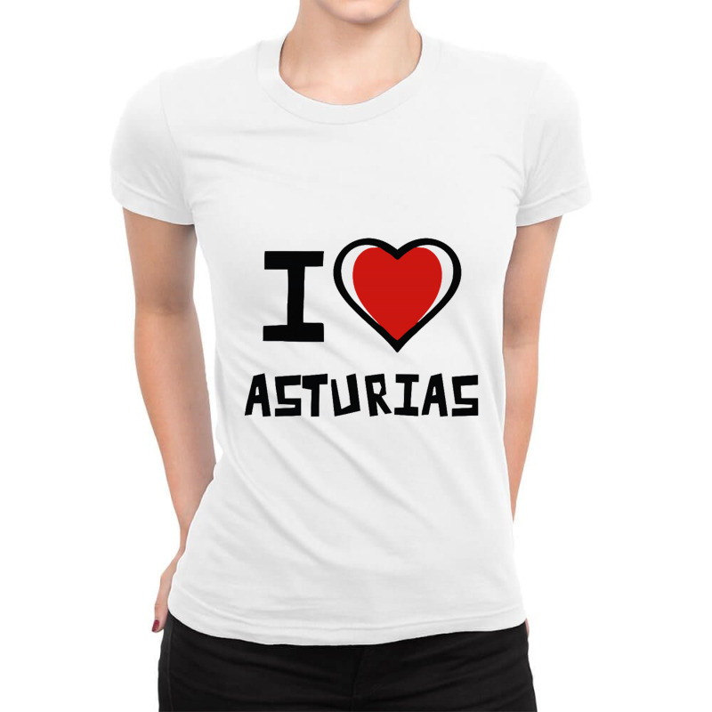 I Love Asturias Ladies Fitted T-Shirt by Gretchen Minnis | Artistshot