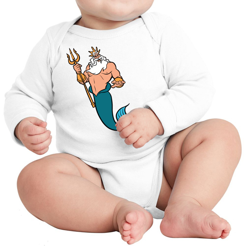 King Triton Long Sleeve Baby Bodysuit by nazanayla | Artistshot