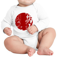 Warrior Symbol Distressed Aged Worn Look Oriental T Shirt Long Sleeve Baby Bodysuit | Artistshot