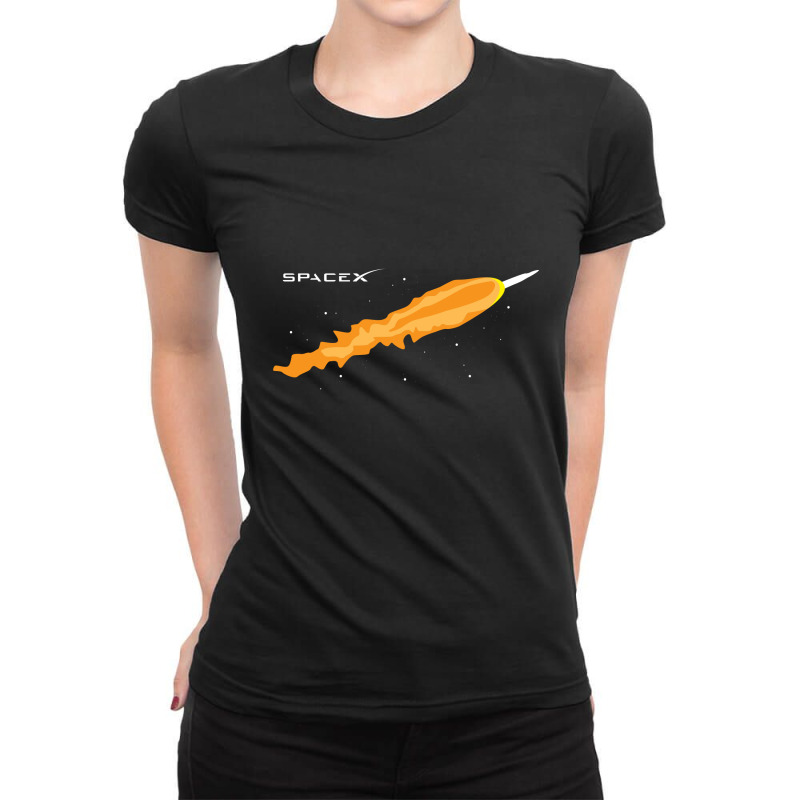 Spacex Rocket Ladies Fitted T-Shirt by eternal sunshine | Artistshot