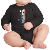 Guitar Bass Guitar Headstock French Flag For Bassist From France Long Sleeve Baby Bodysuit | Artistshot