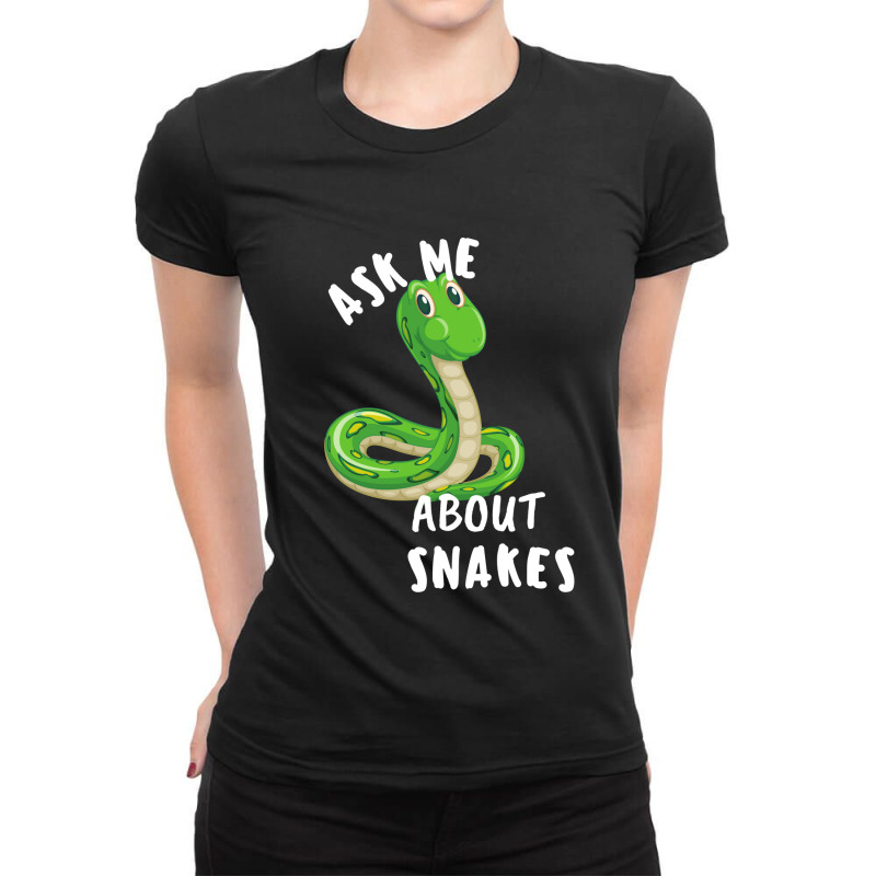 Snake Lover Gift | Ball Python Keeper B'day Present | Piebald Owner Ladies Fitted T-Shirt by OleeVO | Artistshot