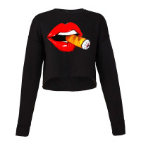 Women Smoke Cuban Cigar Cropped Sweater | Artistshot