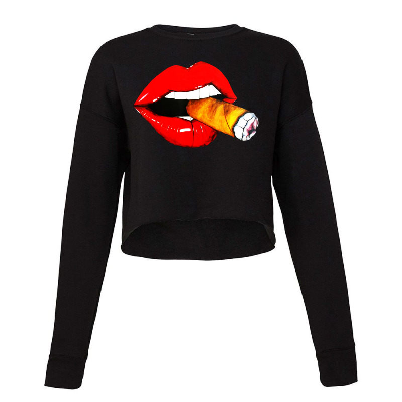 Women Smoke Cuban Cigar Cropped Sweater by Agus w | Artistshot