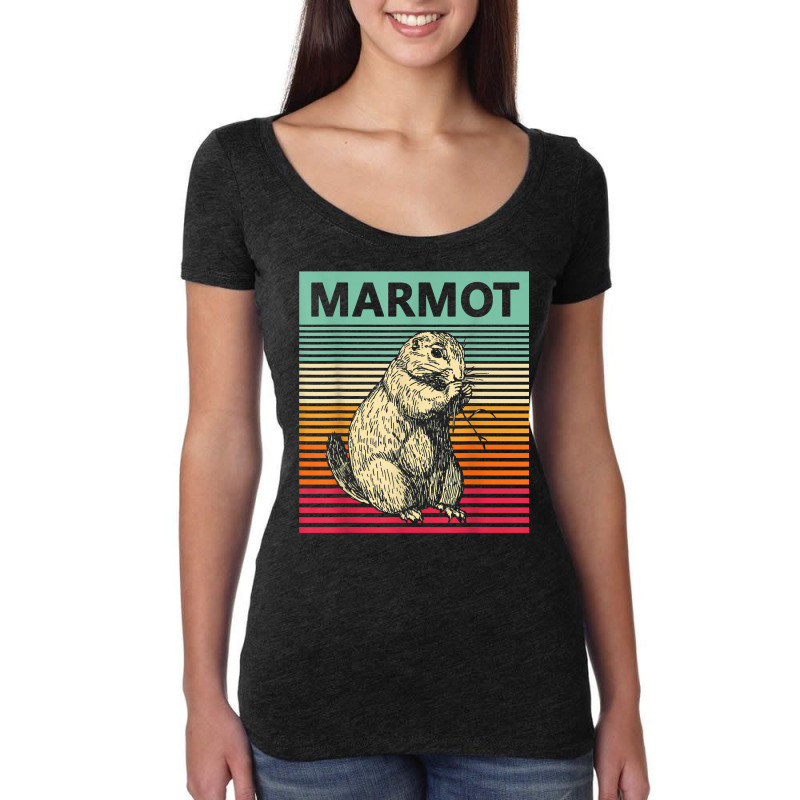 Retro Marmot Vintage Marmot T Shirt Women's Triblend Scoop T-shirt by erisseby | Artistshot