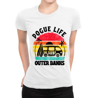 Vintage Art Pogue Life Outer Banks Ladies Fitted T-shirt | Artistshot