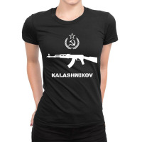 Vintage Soviet Kalashnikov Ak 47 Ussr Russian Gun Rifle T Shirt Ladies Fitted T-shirt | Artistshot