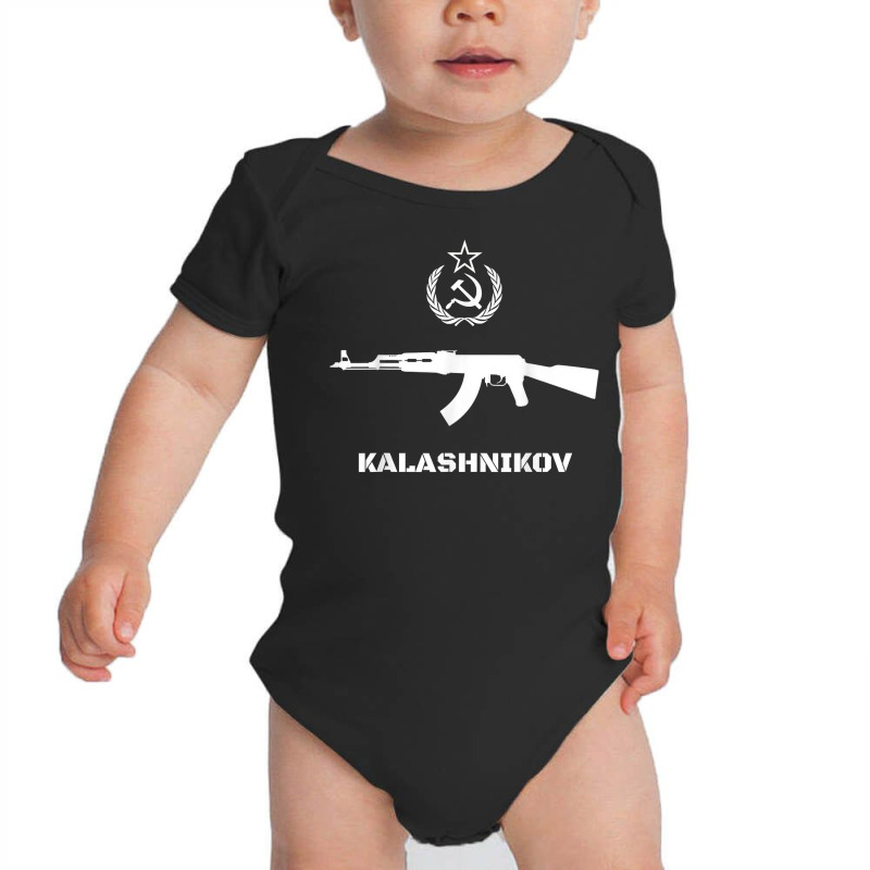 Vintage Soviet Kalashnikov Ak 47 Ussr Russian Gun Rifle T Shirt Baby Bodysuit by aryanahjerich | Artistshot