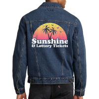 Sunshine And Lottery Tickets T Shirt Men Denim Jacket | Artistshot