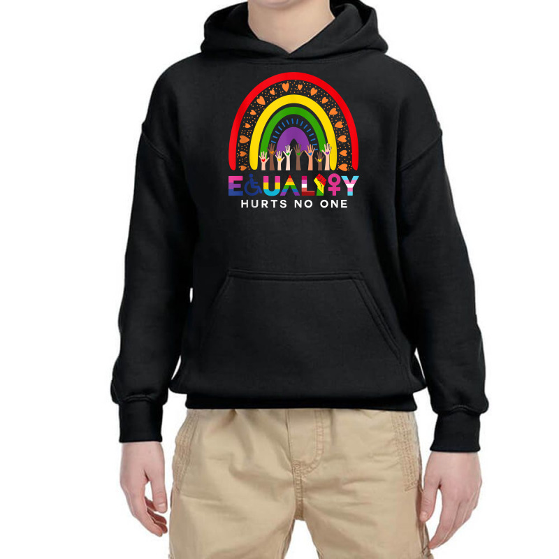 Lgbt Disabled Hand Up Rainbow Equality Hurts No One Tank Top Youth Hoodie by annalyneplacencia | Artistshot