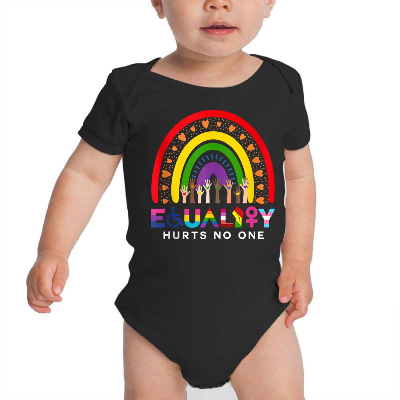 Lgbt Disabled Hand Up Rainbow Equality Hurts No One Tank Top Baby Bodysuit by annalyneplacencia | Artistshot