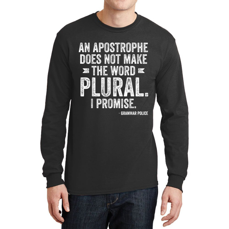 Police English Teacher And Lingui Funny Grammar Police Long Sleeve Shirts by urethrapricey | Artistshot