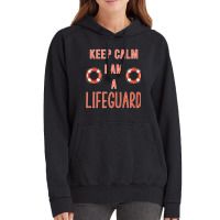 Police Keep Calm I Am A Life Guard Seashore Marine Police Duty Vintage Hoodie | Artistshot