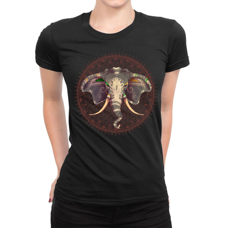 Meditation Yoga T Shirtelephant Yoga Meditation T Shirt Ladies Fitted T-Shirt by difficultasian | Artistshot