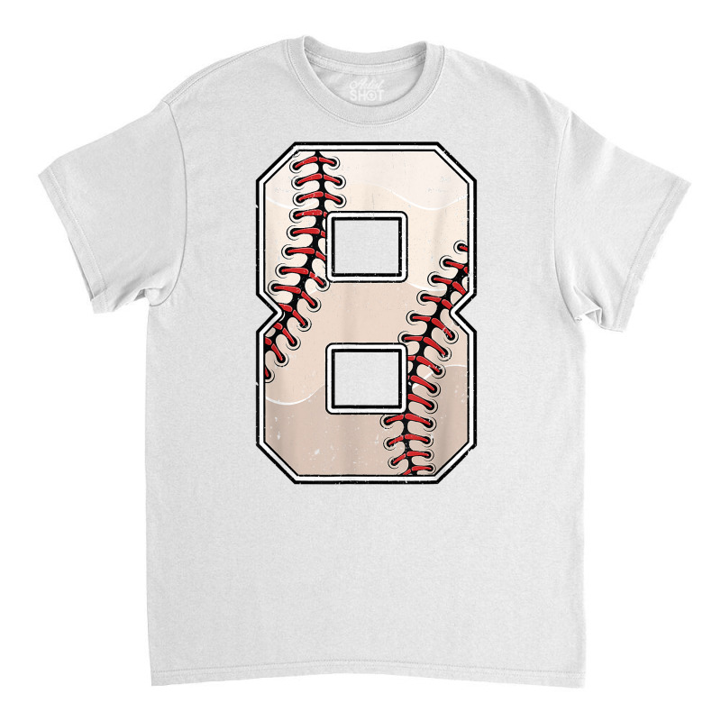 Baseball Birthday Boy Eight 8 Years Old Eighth 8th Bday Kids T Shirt Classic T-shirt by jacolepachew | Artistshot