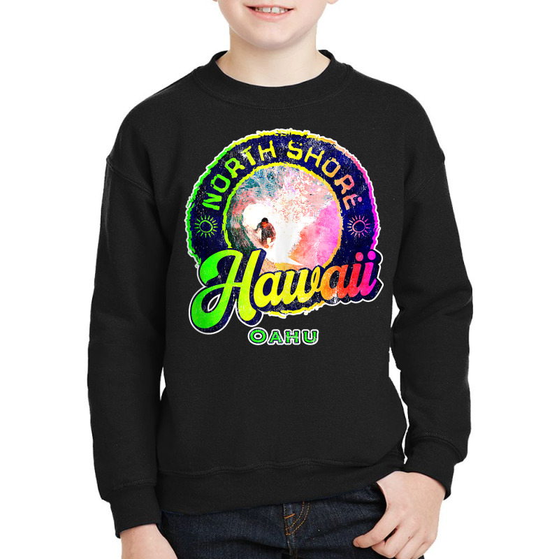 Surfing North Shore Oahu Surfer Hawaii Surf Board Grunge Tank Top Youth Sweatshirt | Artistshot