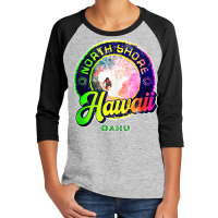 Surfing North Shore Oahu Surfer Hawaii Surf Board Grunge Tank Top Youth 3/4 Sleeve | Artistshot