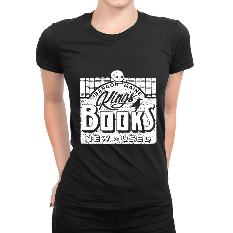 King Bookstore Maine Ladies Fitted T-Shirt by Gretchen Minnis | Artistshot