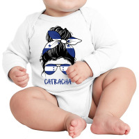 Soy Catracha For Hondurans Honduras Flag Girl T Shirt Long Sleeve Baby Bodysuit | Artistshot