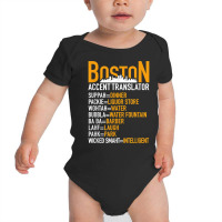 Wicked Smaht Boston Accent Translator Bostonians Gifts Shirt Baby Bodysuit | Artistshot