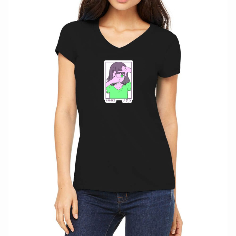 Sniper Mask Rika High Rise Invasion Glitch 77775568 Women's V-Neck T-Shirt by didi22 | Artistshot