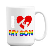 I Love My Son Father And Son For Dark 15 Oz Coffee Mug | Artistshot