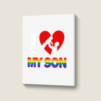 I Love My Son Father And Son For Dark Portrait Canvas Print | Artistshot