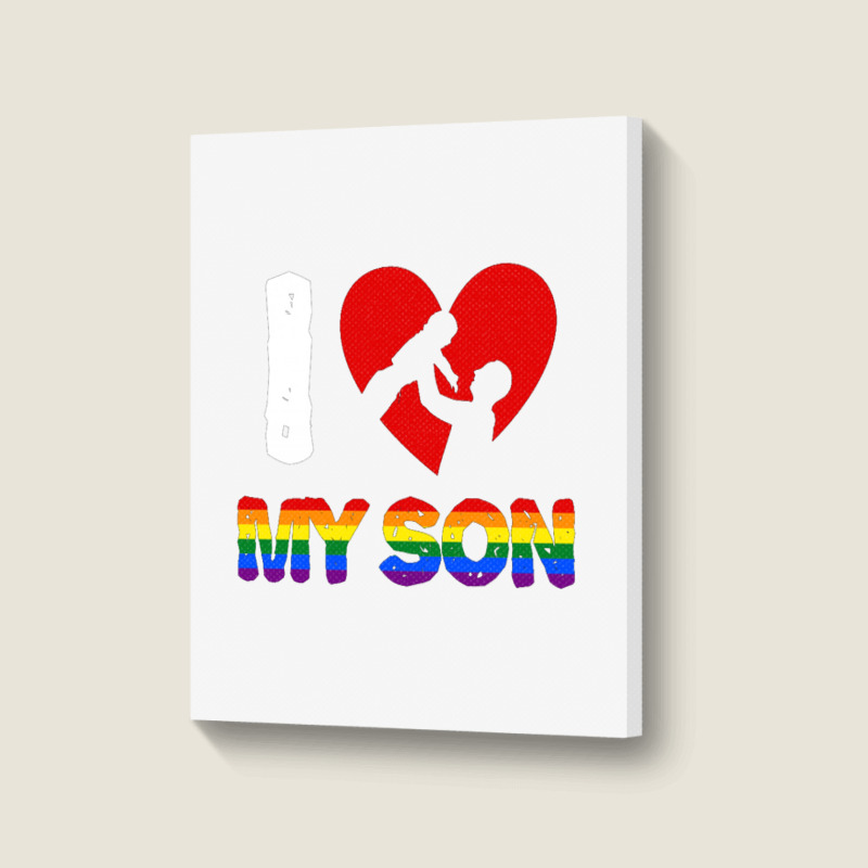 I Love My Son Father And Son For Dark Portrait Canvas Print | Artistshot