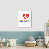 I Love My Son Father And Son For Dark Portrait Canvas Print | Artistshot