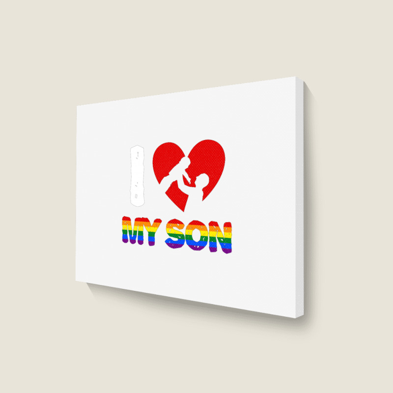 I Love My Son Father And Son For Dark Landscape Canvas Print | Artistshot