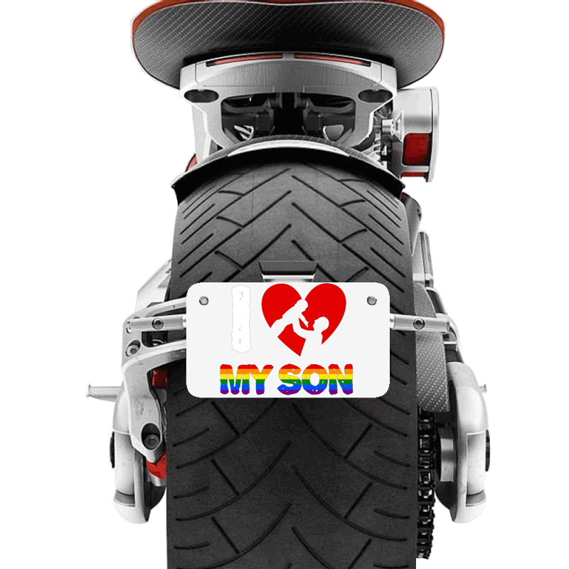 I Love My Son Father And Son For Dark Motorcycle License Plate | Artistshot