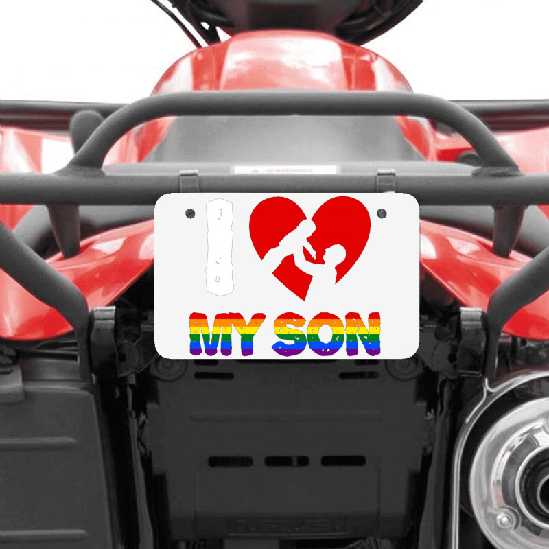 I Love My Son Father And Son For Dark Atv License Plate | Artistshot