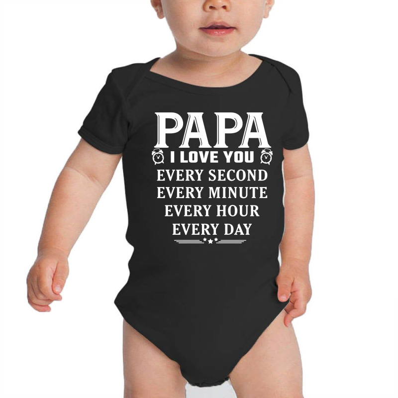 Custom I Love You Papa Baby Bodysuit By Sabriacar Artistshot