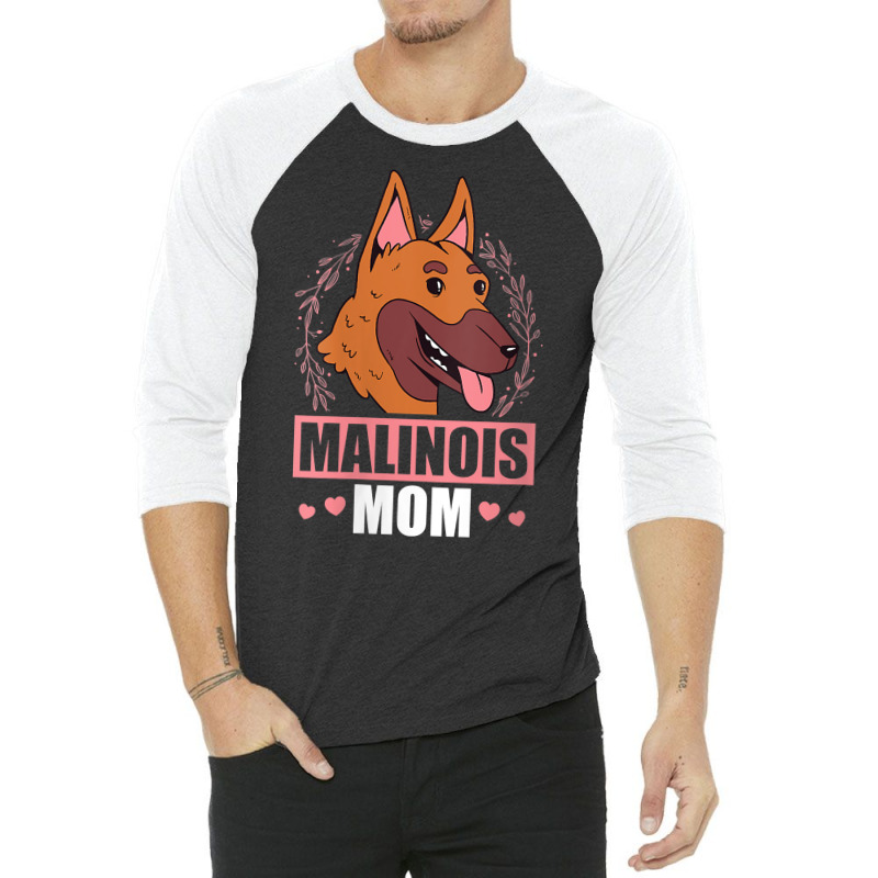 Womens Malinois Mom Dog Owner Belgian Malinois V Neck T Shirt 3/4 Sleeve Shirt by erisseby | Artistshot