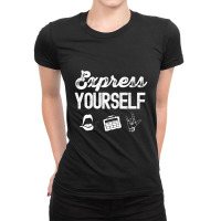Express Yourself Advocate Slp Parent Aac Neurodiversity Pullover Hoodi Ladies Fitted T-shirt | Artistshot