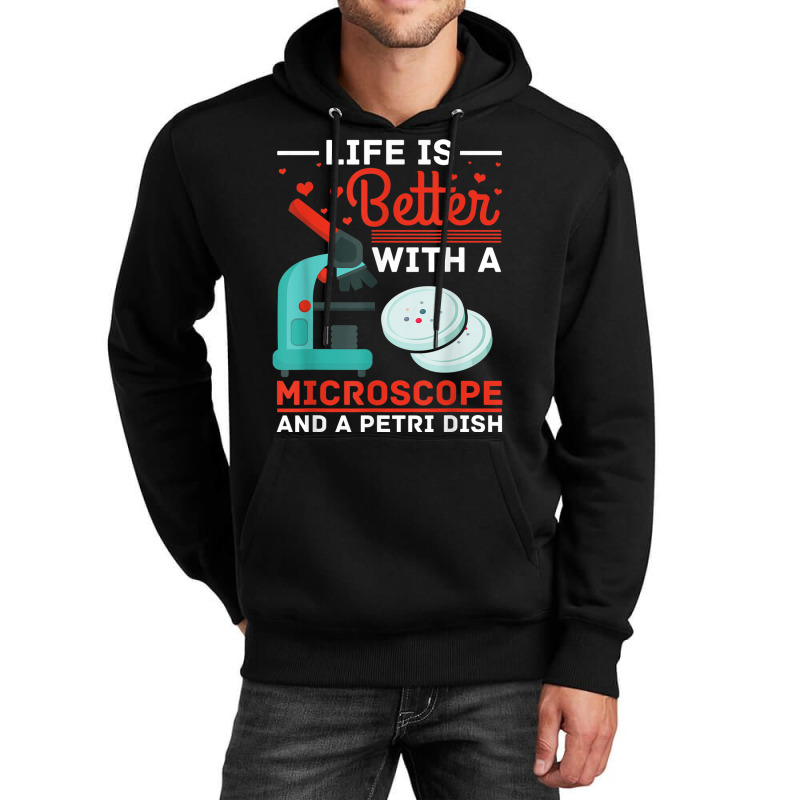 Science Biologist Science Of Life Microscope Molecular Biology Unisex Hoodie | Artistshot