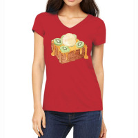 Brick Toast Bread Lover T  Shirt Honey Bread Brick Toast Topped With K Women's V-neck T-shirt | Artistshot