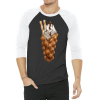 Bubble Waffle Ice Cream T  Shirt Egg Bubble Waffle Vanilla Ice Cream A 3/4 Sleeve Shirt | Artistshot