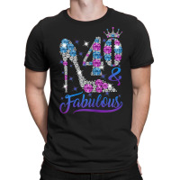 Womens 40 And Fabulous Stepping Into My 40th Birthday Gift Women's T S T-shirt | Artistshot