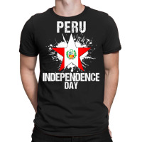 Womens Vintage Peru Independence Day Patriotic Peruvian Pride Flag V N T-shirt | Artistshot