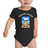 Womens Falkland Islands T Shirt Coat Of Arms Tee Flag Souvenir V Neck Baby Bodysuit | Artistshot