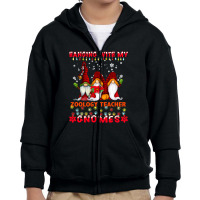 Teacher Hanging With My Zoology Teacher Gnomes Ugly Xmas Matching Youth Zipper Hoodie | Artistshot