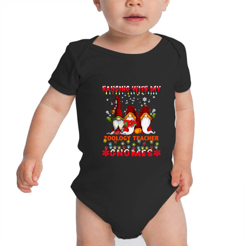 Teacher Hanging With My Zoology Teacher Gnomes Ugly Xmas Matching Baby Bodysuit by criticizematter | Artistshot