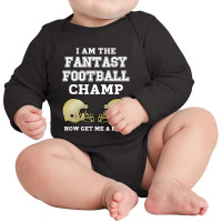 Mens Proud  Football Champ Long Sleeve Baby Bodysuit | Artistshot