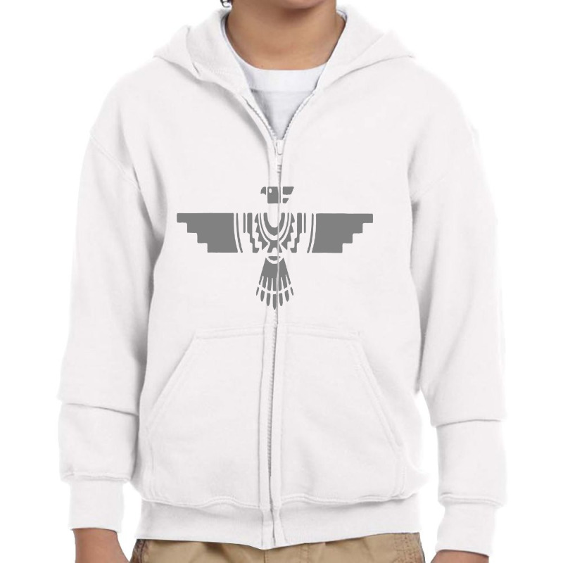 Native American Thunderbird Youth Zipper Hoodie | Artistshot