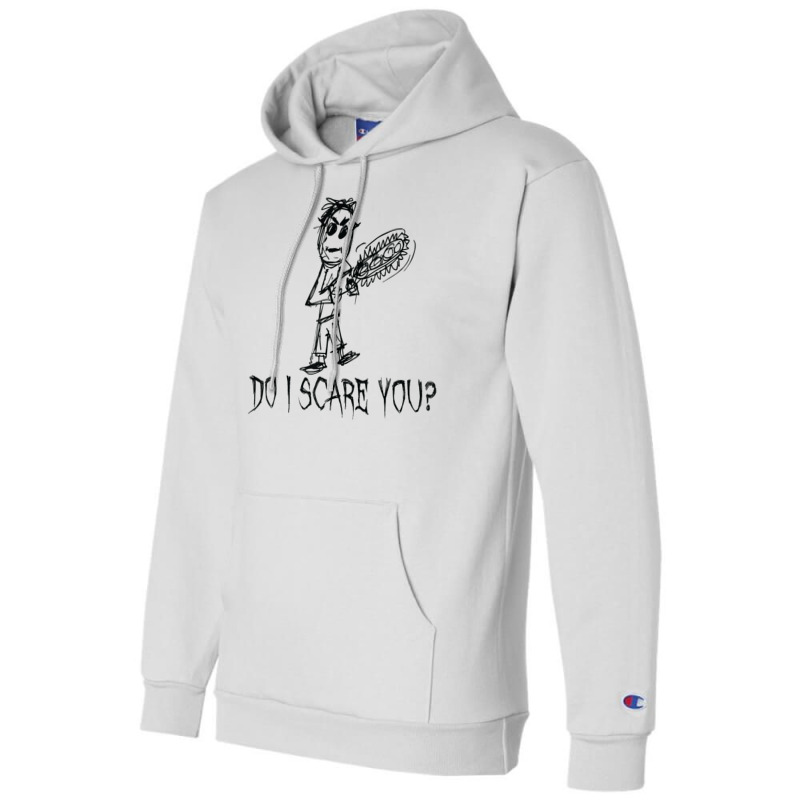 Do I Scare You Halloween Costume Word Design T Shirt Champion Hoodie | Artistshot